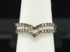 Sterling Silver Brown Champagne Diamond Engagement Ring Wedding Band 1/2 CT.