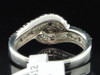 Ladies Sterling Silver Champagne Diamond Engagement Ring Wedding Band 0.52 CT.