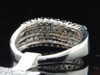 Ladies .925 Sterling Silver Brown Champagne Diamond Engagement Ring Wedding Band 0.50.