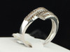 Ladies Sterling Silver Champagne Diamond Engagement Ring Wedding Band 0.48 CT.