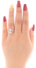 14K White Gold Two Stone Bypass Diamond Love & Friendship Engagement Ring 0.50 CT.