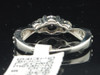 10k White Gold Round Cut Black Diamond Solitaire 3 Stone Engagement Ring 1.01 Ct
