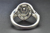 Diamond Engagement Ring 14K White Gold Halo Pear Shape Design 1.11 Ct