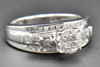 Diamond Engagement Ring 10K White Gold Princess & Round Cut Soliel Head 1/2 CT