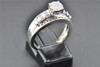 Diamond Engagement Ring 10K White Gold Princess & Round Cut Soliel Head 1/2 CT