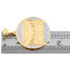ciondolo medaglione circolare dell'Ultima Cena in oro giallo 10k con diamanti, ciondolo da 1,6" 1/2 ct.