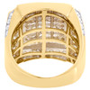 10K Yellow Gold Round & Princess Cut Diamond Statement Pinky Domed Ring 2.88 CT.