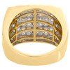 10K Yellow Gold Real Diamond Dome Statement Puff 18mm Pave Pinky Ring 2.88 CT.