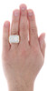 10K Yellow Gold Real Diamond Dome Statement Puff 18mm Pave Pinky Ring 2.88 CT.