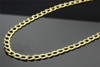 Real 10K Yellow Gold Unisex Diamond Cut Curb Cuban Chain 3.50mm Necklace 26 Inch