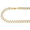 Mens 10K Yellow Gold 9.50MM Diamond Cut Hollow Cuban Curb Necklace Chain 22-30"