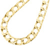 10K Yellow Gold Solid Matte Diamond Cut Fancy Cuban Link Chain 8mm Necklace 26"