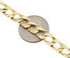 10K Yellow Gold Solid Matte Diamond Cut Fancy Cuban Link Chain 8mm Necklace 26"