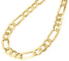 Mens Real 10K Yellow Gold Figaro Chain 10.60mm Necklace High Polished 22-30 Inch