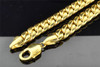 10K Heavy 9.44MM Yellow Gold Miami Cuban Link Franco Chain Necklace 36 Inch