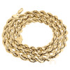 Real 10K Yellow Gold Solid Rope Chain 7mm Shiny Twist Necklace 22-30 Inches