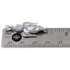 Diamond Mini 3D Angel Piece Cherub Pendant 10K White Gold 1.22" Charm 0.06 Ct.
