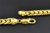 10K Yellow Gold Miami Cuban Semi Hollow 7mm Wide Chain 36" Necklace