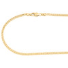 Echte abgerundete 3D-Spiga-Gliederkette aus 10 Karat Gelbgold, 2 mm, Unisex-Halskette, 40,6–61 cm