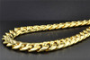 10K Yellow Gold Miami Cuban Semi Hollow 12.50mm Wide Chain 34" Necklace