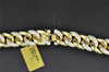 10K Solid Heavy Yellow Gold Miami Cuban Chain Necklace with 8.95 CT Diamond