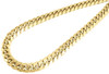 10K Yellow Gold Semi Hollow 9 MM Miami Cuban Link Necklace Chain 30 - 36 inch