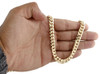 10K Yellow Gold Semi Hollow 9 MM Miami Cuban Link Necklace Chain 30 - 36 inch