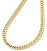 Real 10K Yellow Gold 3D Hollow Franco Box Link Chain 4.50mm Necklace 26-40 Inch