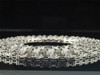 Mens .925 Sterling Silver 1 Row White Diamond Necklace Chain Fanook Set 0.33 ct.