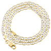 Real 10K Yellow Gold Diamond Cut Solid Mariner Chain 3mm Necklace 16-26 Inches
