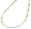 Real 10K Yellow Gold Diamond Cut Solid Mariner Chain 3mm Necklace 16-26 Inches