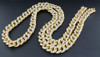 Echter Diamant Miami Cuban Chain Herren Sterlingsilber 11 mm Halskette Glied 8 ct.