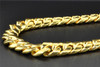 10K Yellow Gold Miami Cuban Semi Hollow 9mm Wide Chain 36" Necklace