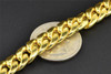 10K Yellow Gold Miami Cuban Semi Hollow 9mm Wide Chain 36" Necklace