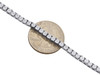 1-reihige Halskette mit echtem Diamant-Gliederkette für Herren, 925er Sterlingsilber, 91,4 cm | 0,84 ct