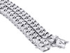 2 Row Necklace Genuine Diamond Link Chain Mens .925 Sterling Silver 2.50 Ct. 36"