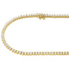 10K Yellow Gold Diamond Chain Martini Prong Set 1 Row 3.50mm 27" Necklace 12 Ct.