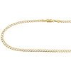 Real 10K Yellow Gold 3.5MM Solid Pave Style Cuban Link Chain Necklace 16-30"
