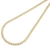 Real 10K Yellow Gold 3.5MM Solid Pave Style Cuban Link Chain Necklace 16-30"