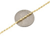 10K Yellow Gold 2MM Beaded Typhoon Moon Cut Italian Chain Necklace 16 - 24 Inch
