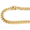 10K Yellow Gold Solid Miami Cuban Link Chain 9mm Box Clasp Necklace 26-36 Inches