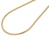 Mens Ladies 10K Yellow Gold 2.5MM Rounded Palm Wheat Chain Necklace 18-40 Inches