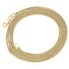 10K Real Yellow Gold  1.5MM Hollow Franco Box Link Chain Necklace 22 - 30 Inches