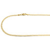 Real 10K Yellow Gold 2.50mm Solid Plain Cuban Link Style Chain Necklace 16-30"