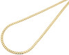 Real 10K Yellow Gold 3.0MM Solid Plain Cuban Link Style Chain Necklace 16-28"