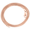 10K Real Rose Gold Venetian Round Box Chain 1.35mm Unisex Necklace 18 - 30 Inch