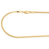 Real 10K Yellow Gold Solid Square Box Link Chain 1.90mm Necklace 18-24 Inches