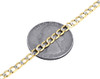Mens 10K Yellow Gold Diamond Cut Curb Cuban Chain Necklace Pave 3.5mm 16-30 Inch