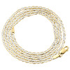 Mens Real 10K Yellow Gold Diamond Cut Mariner Chain 2mm Necklace 16-26 Inches