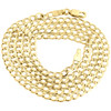 Mens or Ladies 10K Yellow Gold Flat Curb Cuban Chain 3.90mm Necklace 16-26 Inch